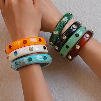 1 brazalete acrílico de color degradado retro h5 Imagen4