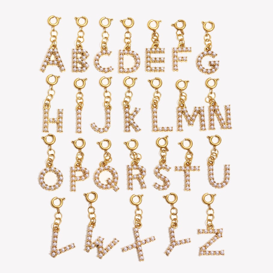 1 Piece Exquisite Letter Stainless Steel Gold Color Women's Pendants Picture6