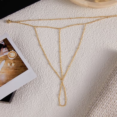 1 Piece Minimalist Daily Lines Stainless Steel Gold Color Women's Chain Bracelets h5 Picture6