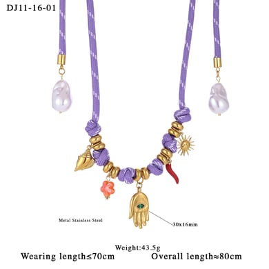 Delicate Hand Stainless Steel Gold Color Women's Jewelry Sets h5 Picture2