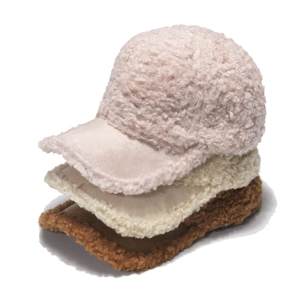 1 Piece Solid Color Plush Women's Hat 2