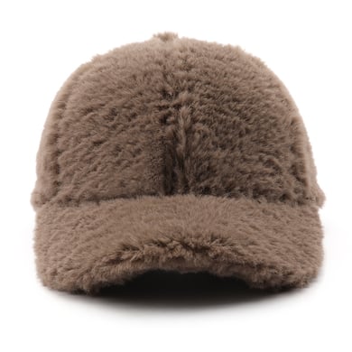 1 Piece Casual Solid Color Plush Baseball Cap h5 Picture3