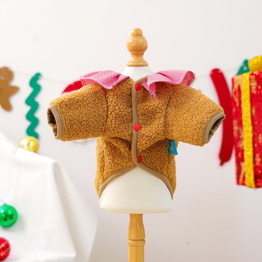 1 Piece Cute Christmas Pet Plush Coat Picture5