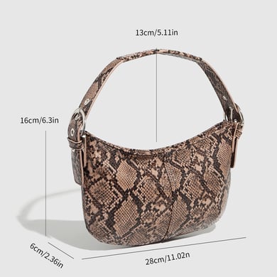 1 pieza de bolso de mano de PU con estampado de leopardo clásico de serie lujosa para mujer h5 