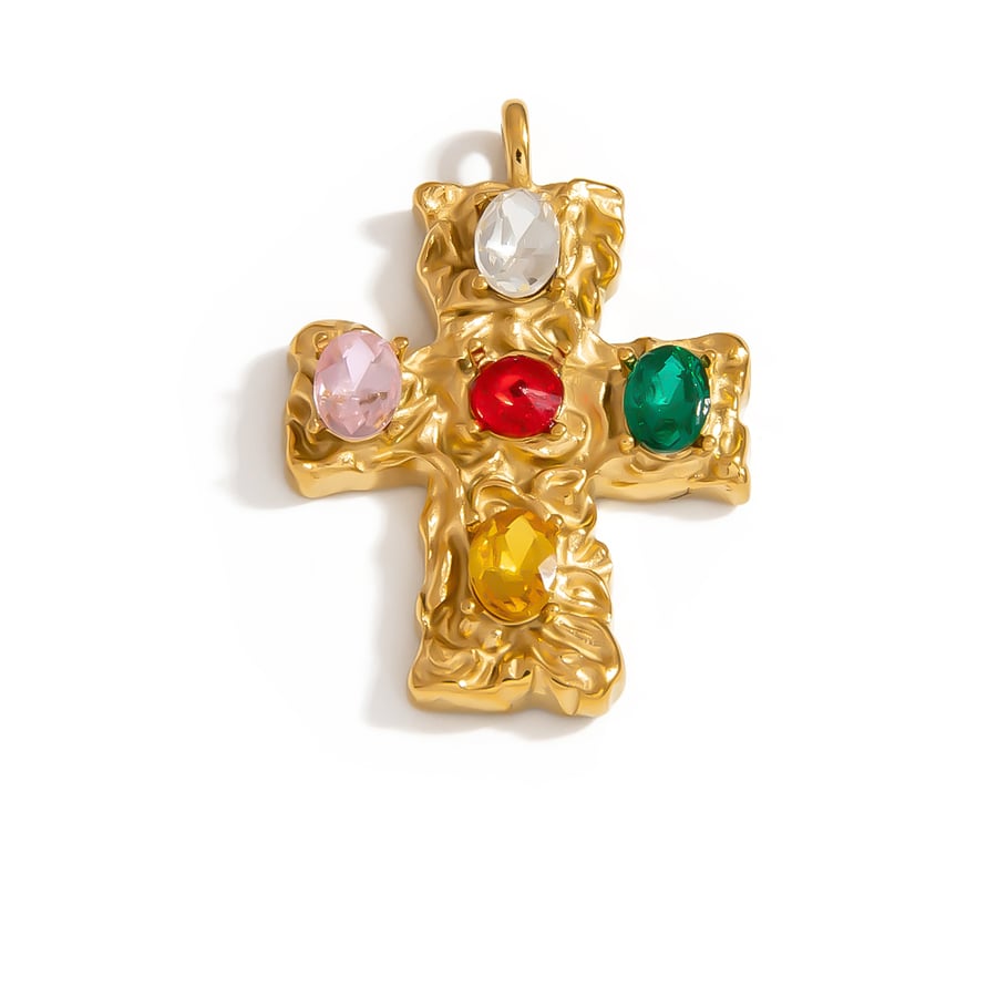 1 Piece Lovely  Casual Irregular Shape Cross DIY Stainless Steel   Women's Pendants 