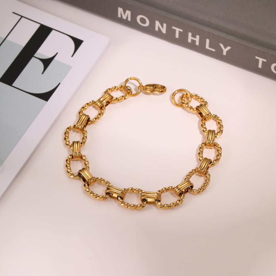 1 Piece Simple Series  Chain Stainless Steel Women's Chain Bracelets Picture2