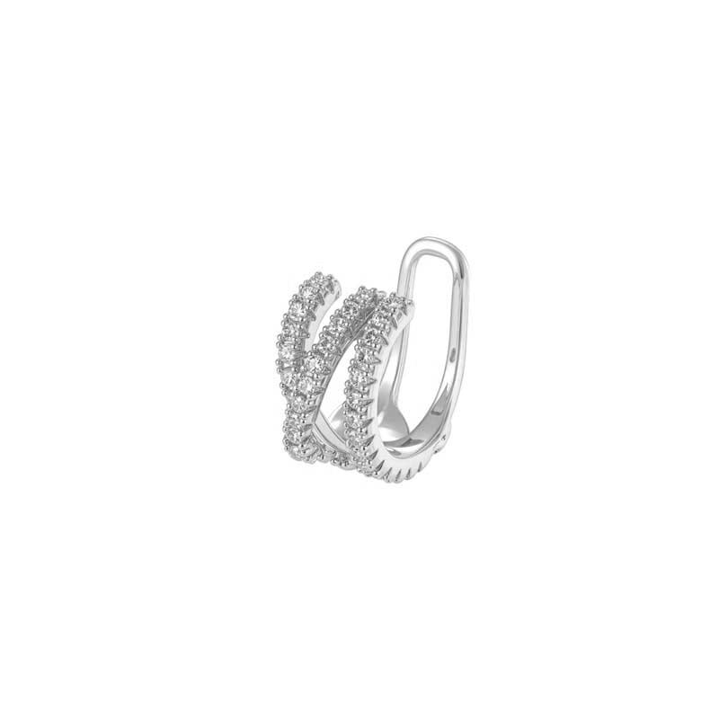 1 Piece Copper Gold Color Zircon Ear Cuffs 