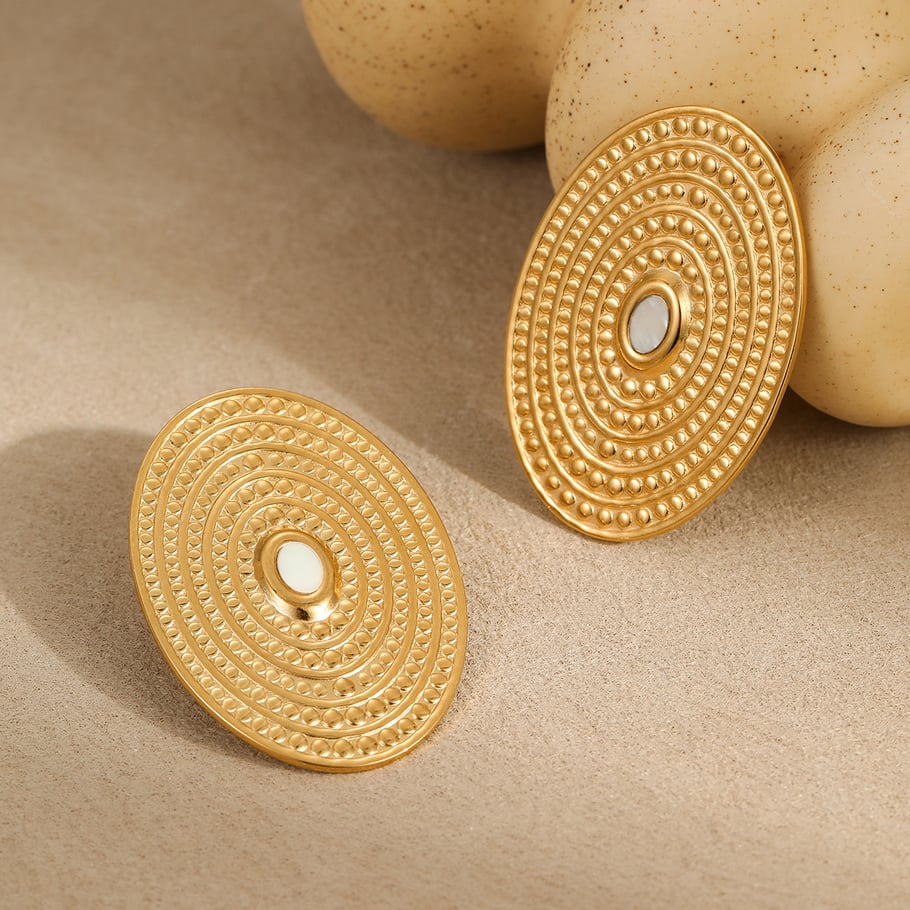 1 Pair Luxurious Series Elegant Thread Stainless Steel Women's Stud Earrings Picture4