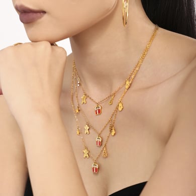 Collier pendentif en acier inoxydable et zircon pour femme, cadeau de Noël, 1 pièce h5 Image6