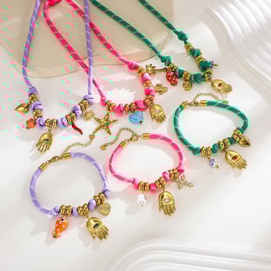 Delicate Hand Stainless Steel Gold Color Women's Jewelry Sets h5 Picture3