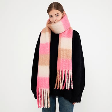 1 Piece Thermal Plaid Polyester Women's Winter Scarves h5 