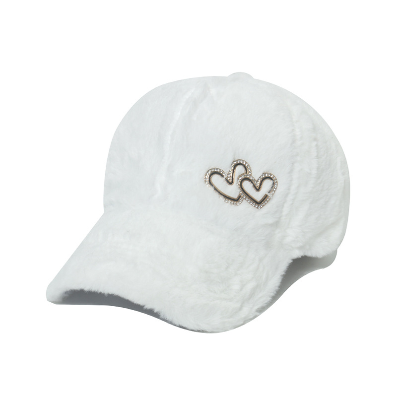 1 Piece Heart Plush Women's Hat