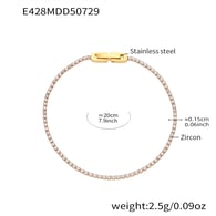 E428-Pulsera de circonitas blancas 20cm Imagen3