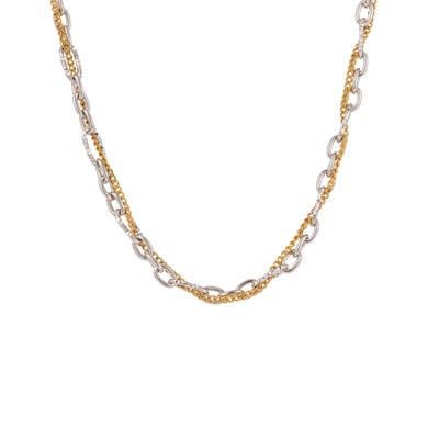 1 Piece  Daily Mixed Color Chain Stainless Steel  Women's Chain Necklaces h5 Picture5
