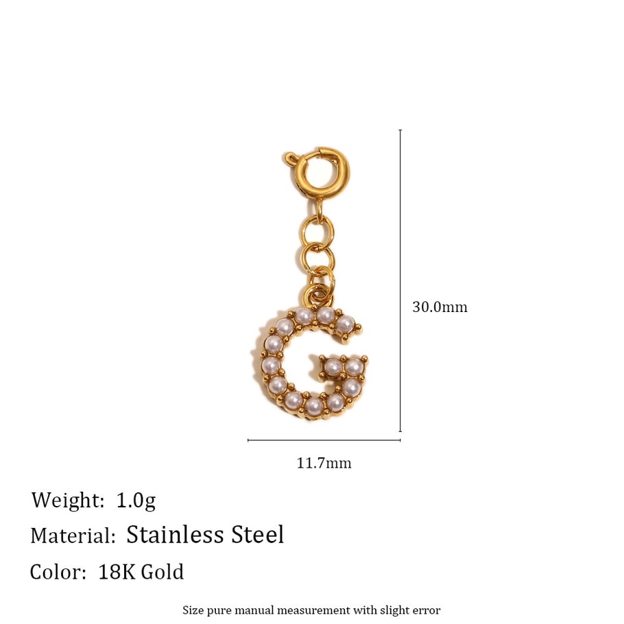 1 Piece Exquisite Letter Stainless Steel Gold Color Women's Pendants Picture7
