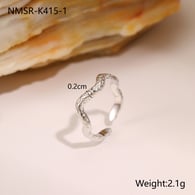 NMSR-K415-1 Steel Wave Ring/One Size Picture6