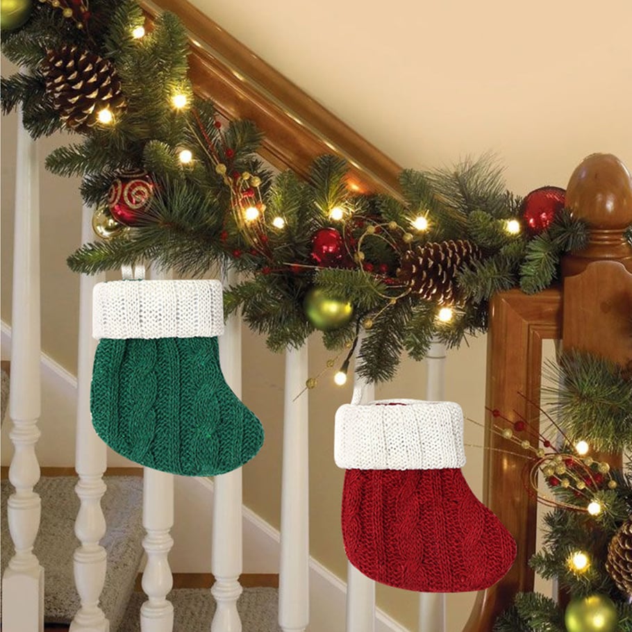 1 Piece Cute Christmas Tree Decorative Stocking Picture5