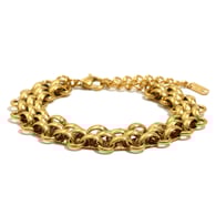 Three-layer ring bracelet-gold 