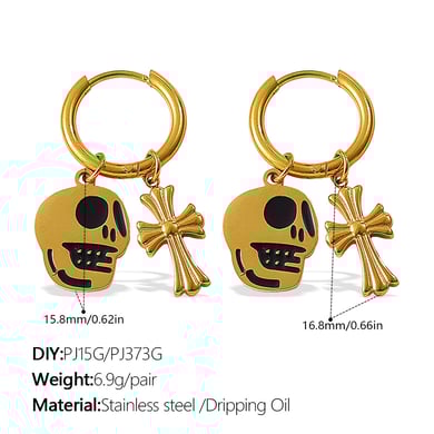1 Pair Halloween Stainless Steel Drop Earrings h5 