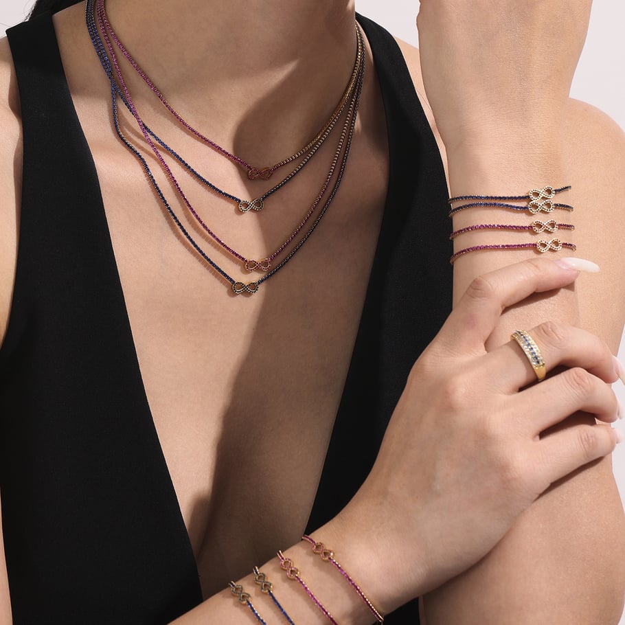 Stylish Infinity Stainless Steel Gold Color Women's Jewelry Sets Picture4
