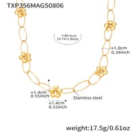 TXP356-Gold Necklace 40+5cm 