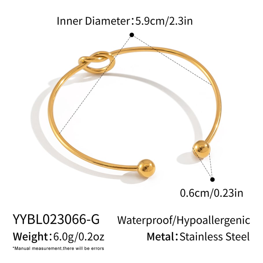 Pulsera de acero inoxidable con diseño de espiral, color dorado, de serie simple, de 1 pieza 