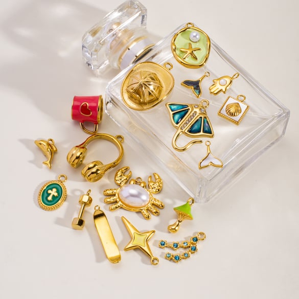 1 Piece  DIY Cute Irregular Shape Animal Stainless Steel  Women's Pendants