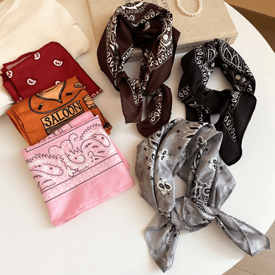 1 Piece Retro Flower Paisley Pattern Bandana h5 Picture2