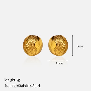 1 Pair Heart Stainless Steel Mixed Color Stud Earrings h5 