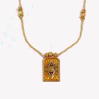 Hand-woven colored rope oil drop sun tarot card - golden Picture5