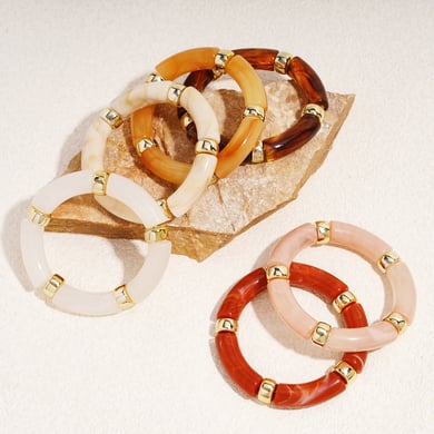 1 Piece Irregular Shape Acrylic Beaded Bracelet h5 Picture4