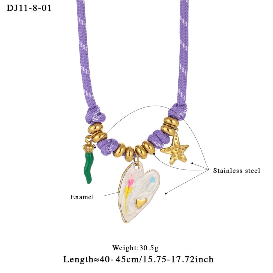 1 Piece Vivid Heart Stainless Steel Gold Color Women's Pendant Necklaces Picture2