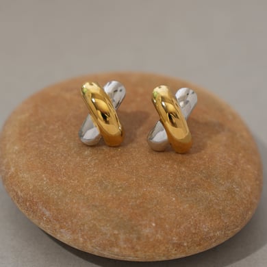 1 Piece Simple Series Daily Patchwork Stainless Steel Gold Color  Women's Stud Earrings h5 Picture4