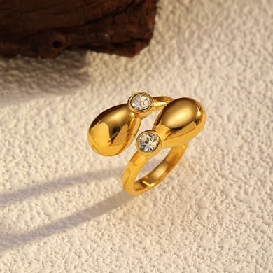 1 Piece Retro Rose Stainless Steel Statement Ring h5 Picture2