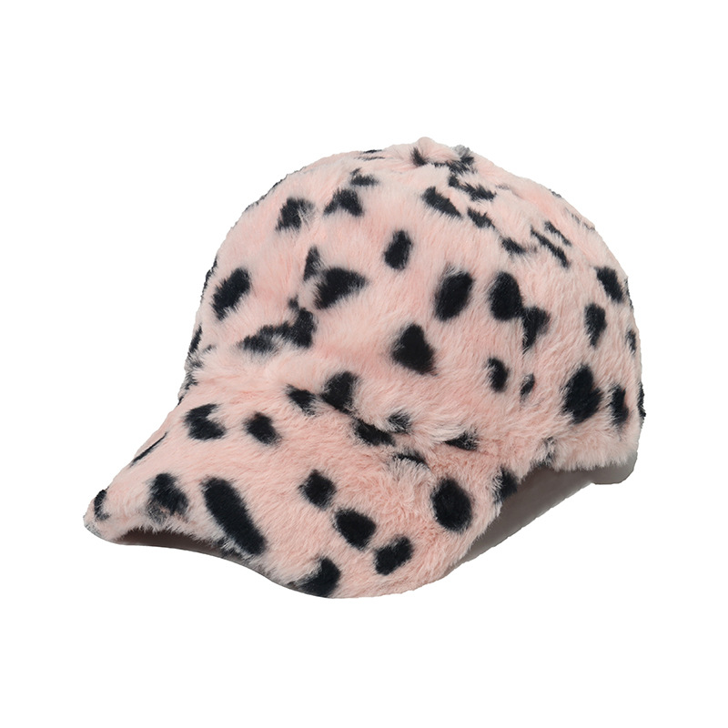 1 Parça Retro Hayvan Desenli Peluş Kadın Şapkası 
