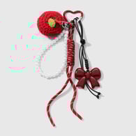 1 roter Kaki-Schlüsselanhänger 