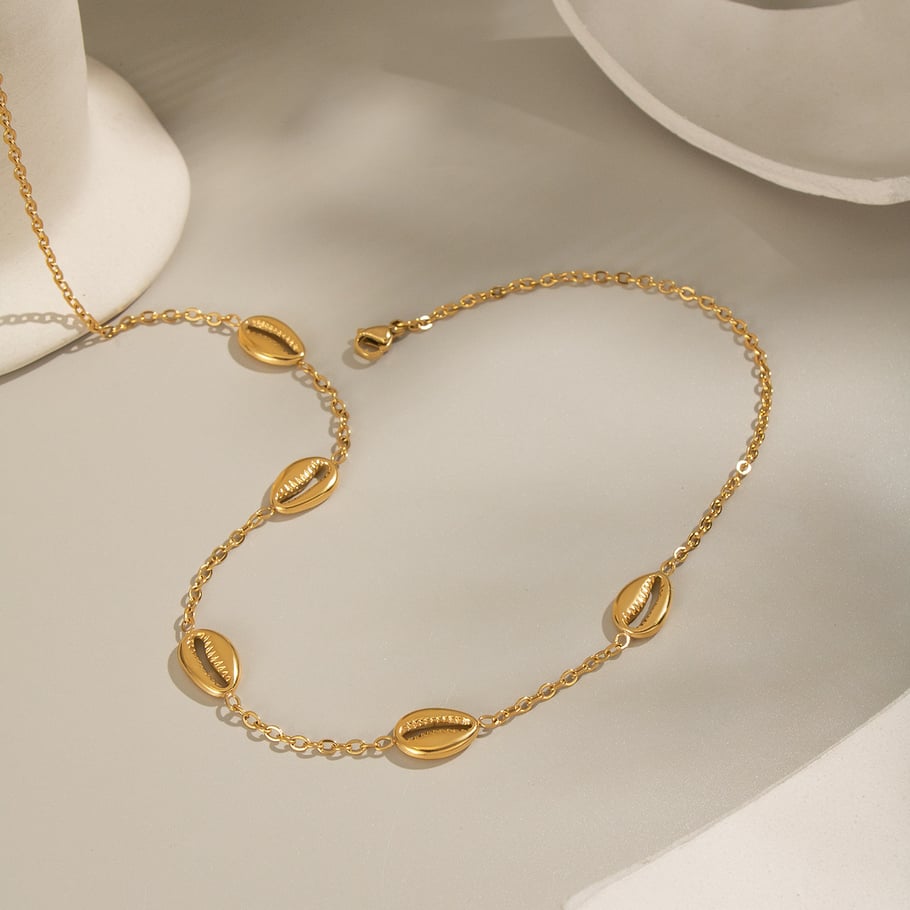 Conjuntos de joyas casuales de acero inoxidable color dorado para mujer Imagen4