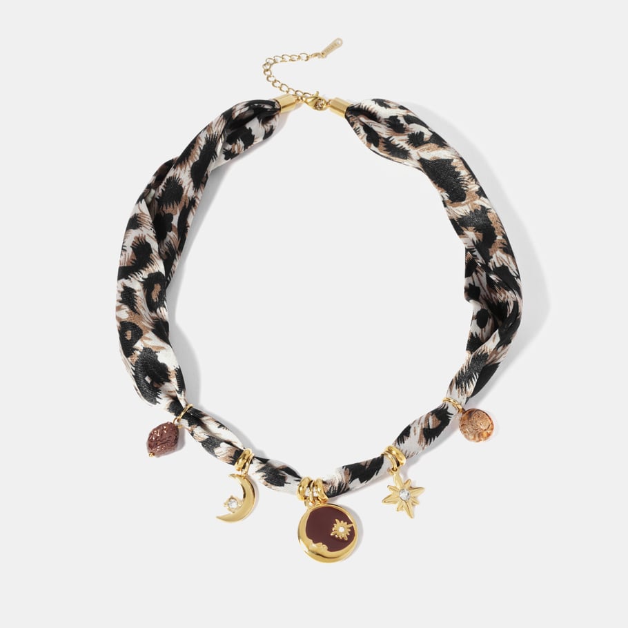 1 Piece Classic Series Retro Leopard Print Stainless Steel  Women‘s Pendant Necklaces 
