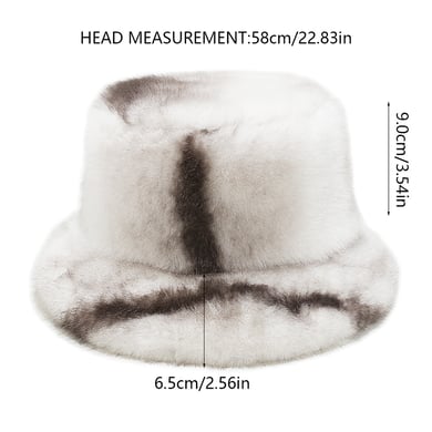 1 Piece Color-blocked Plush Fisherman's Hat h5 