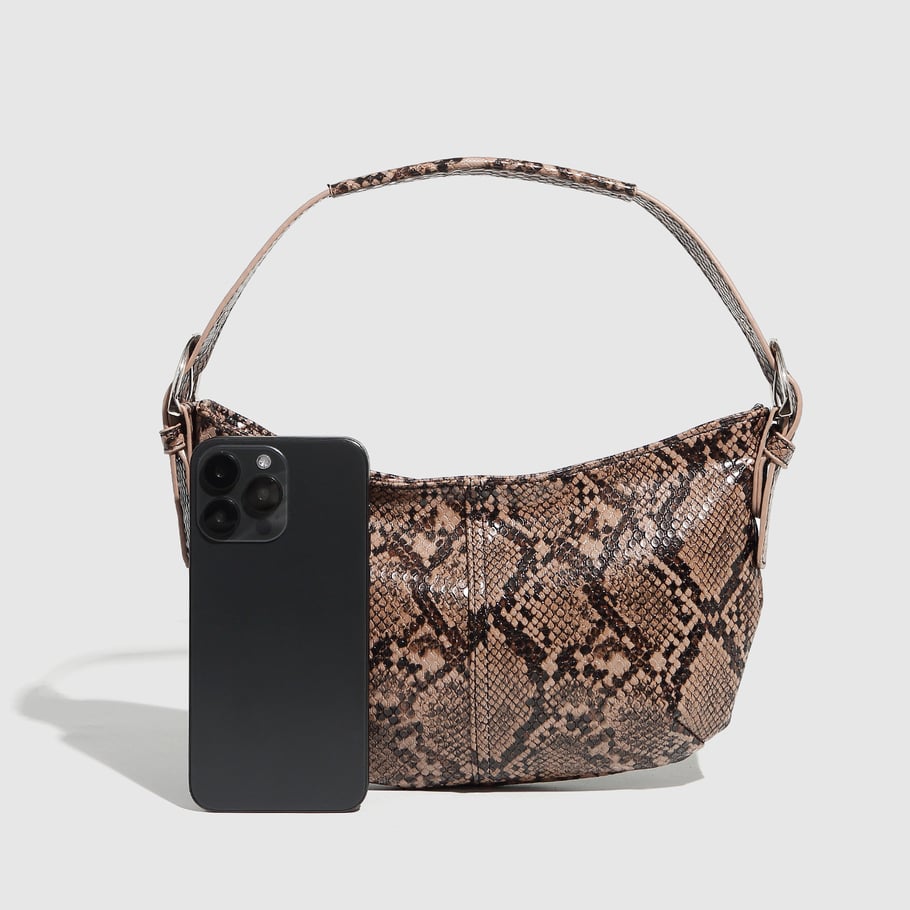 1 pieza de bolso de mano de PU con estampado de leopardo clásico de serie lujosa para mujer Imagen4