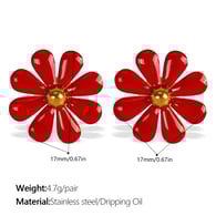 EH760RDG Red Oil Drop Earrings Picture11
