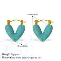 EH62LGG light green enamel earrings Picture4
