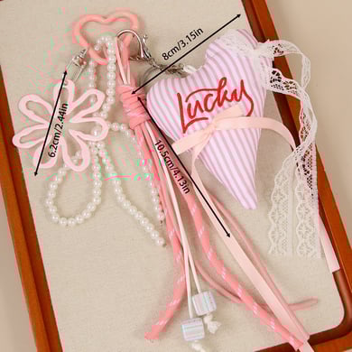 1 Piece Romantic Series Cute Heart Polyester Women's Bag Charms h5 Picture6