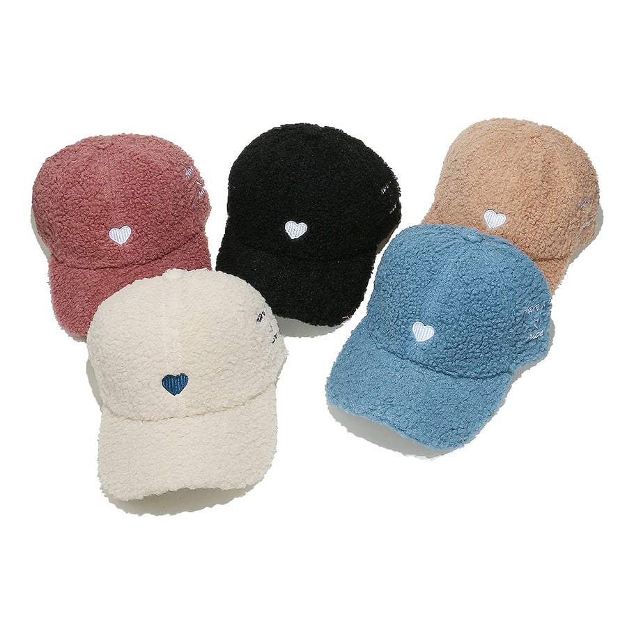 Cappello da donna in peluche a forma di cuore, 1 pezzo Immagine2