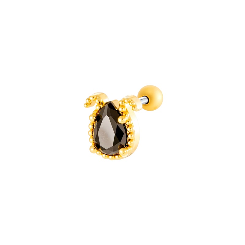 1 Piece Animal Copper Gold Color Zircon Piercing Earring 