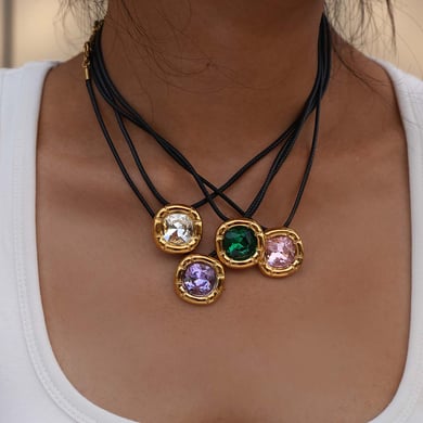 Collier avec pendentif rectangulaire simple en acier inoxydable pour femme, 1 pièce h5 Image6