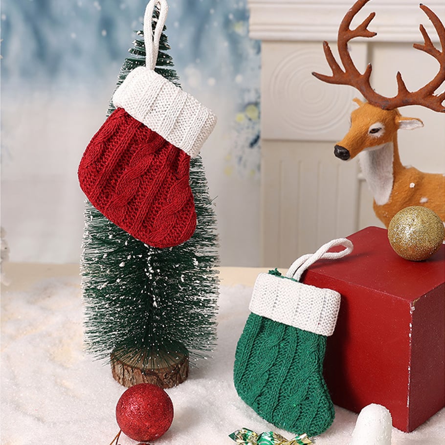 1 Piece Cute Christmas Tree Decorative Stocking Picture4