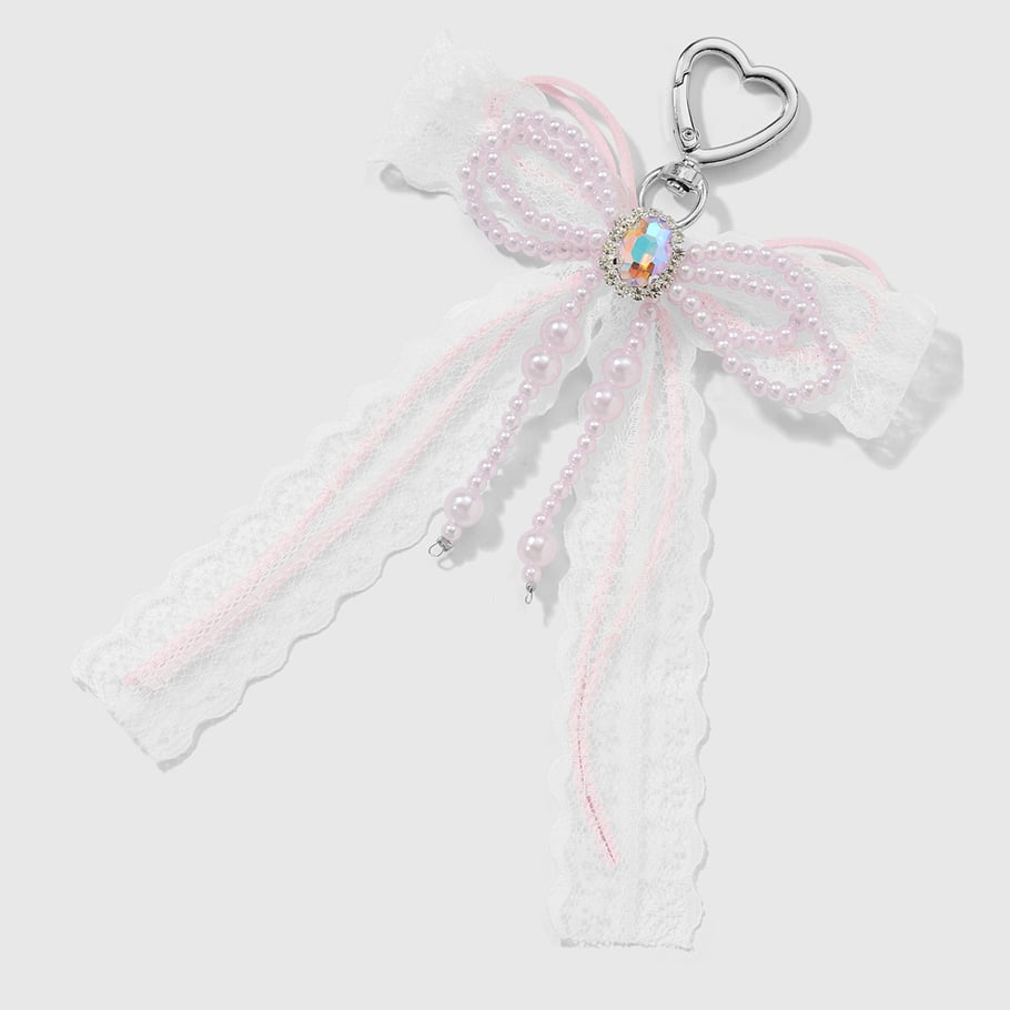 1 Piece Sweet Beaded Bow Knot Bag Charm Picture5