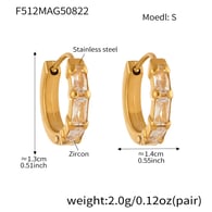 F512-Goldene Zirkon Ohrringe-S Bild3