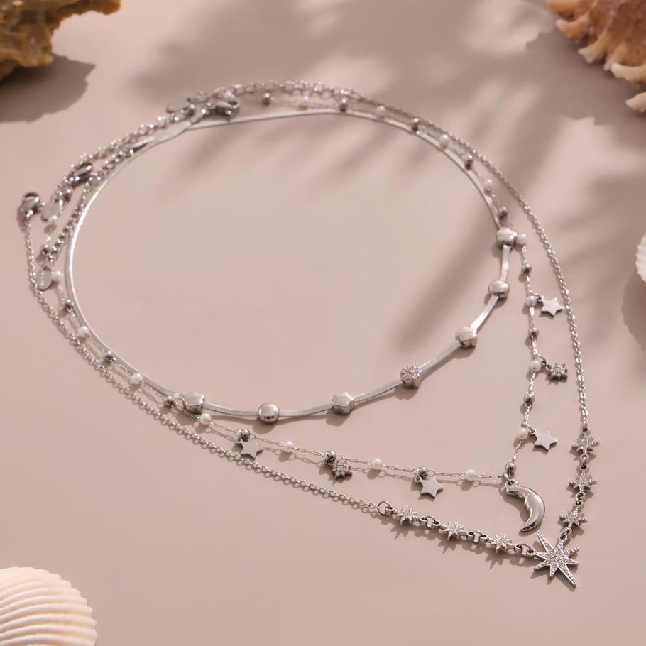 1 Piece Luxurious Star Stainless Steel Gold Color Women's Pendant Necklaces Picture7
